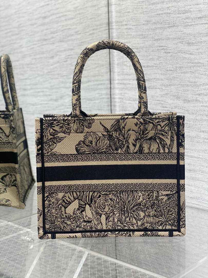 Dior Small Book Tote M1265 Toile de Jouy Embroidery M3517