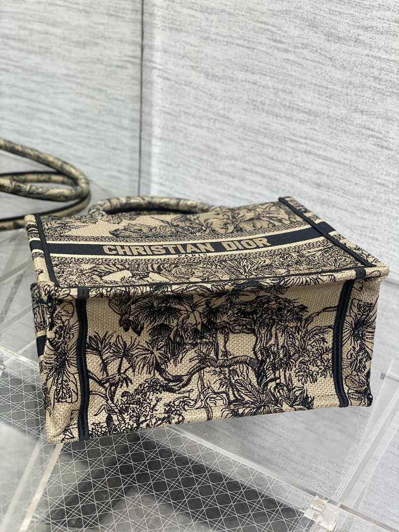 Dior Small Book Tote M1265 Toile de Jouy Embroidery M3517