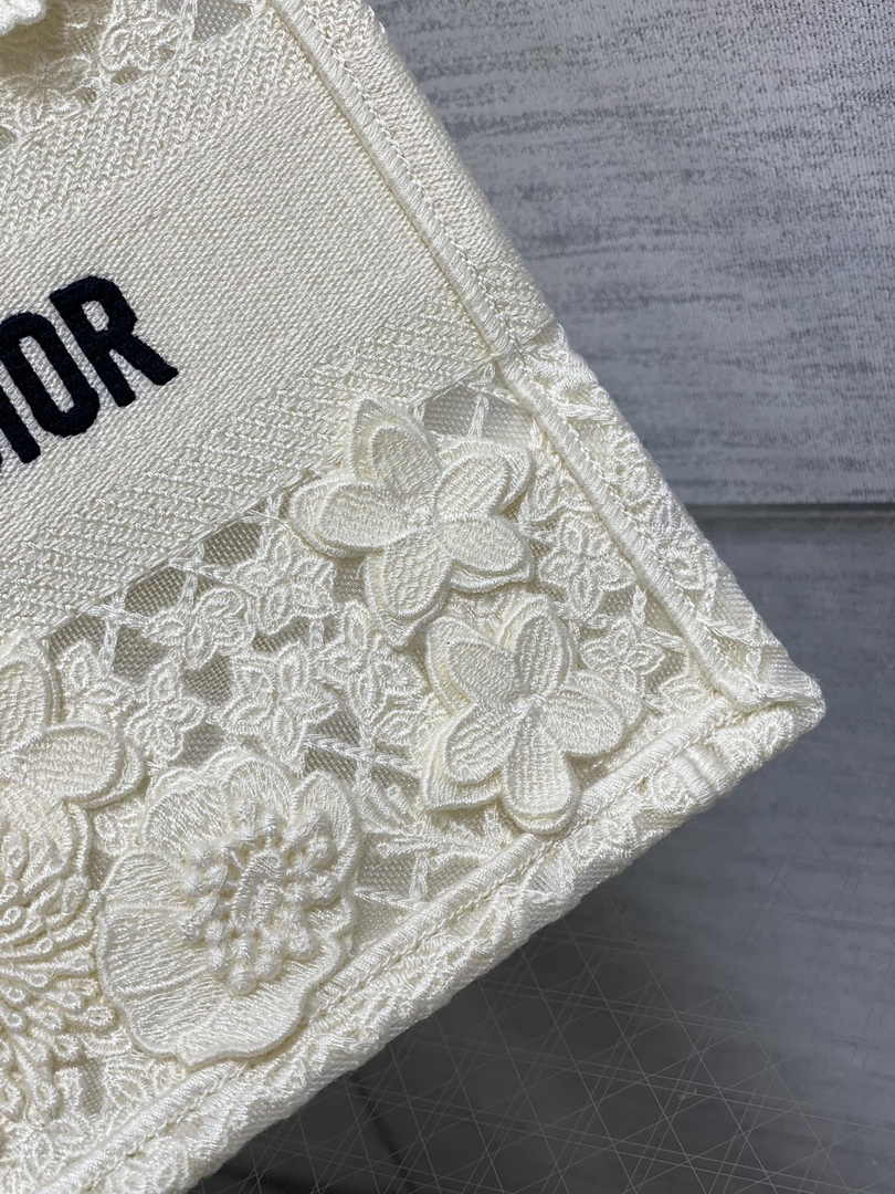 Dior Small Book Tote M1265 Toile de Jouy Embroidery M3534