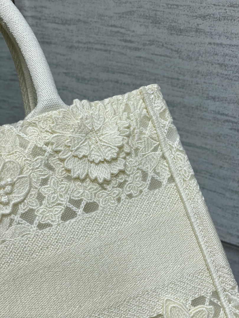 Dior Small Book Tote M1265 Toile de Jouy Embroidery M3534