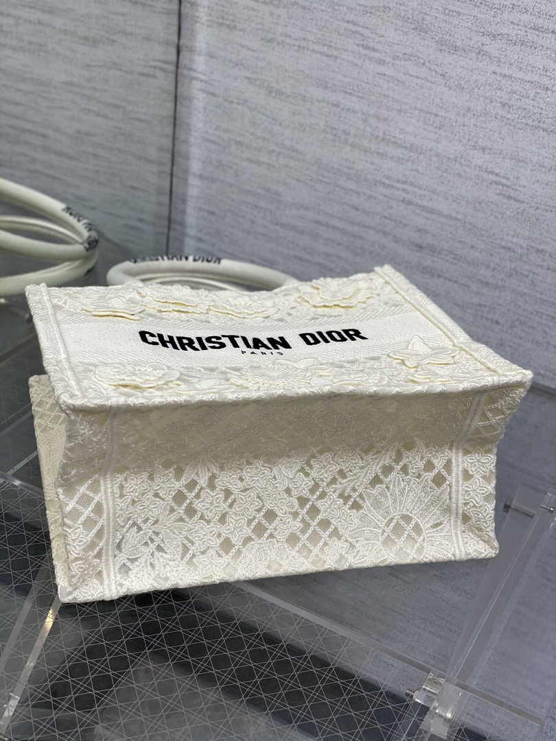 Dior Small Book Tote M1265 Toile de Jouy Embroidery M3534