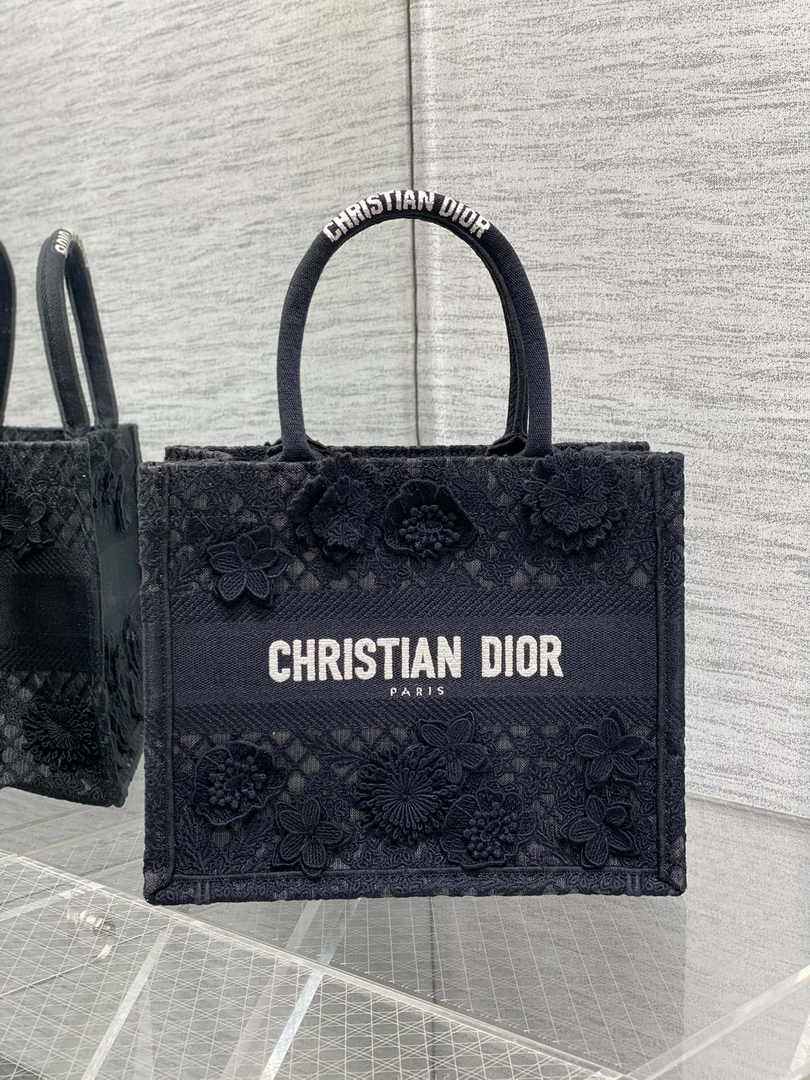 Dior Small Book Tote M1265 Toile de Jouy Embroidery M3535