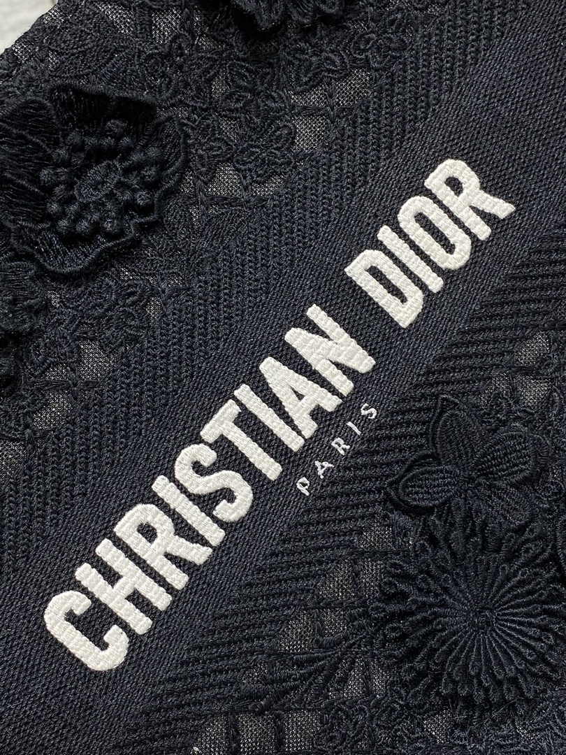 Dior Small Book Tote M1265 Toile de Jouy Embroidery M3535