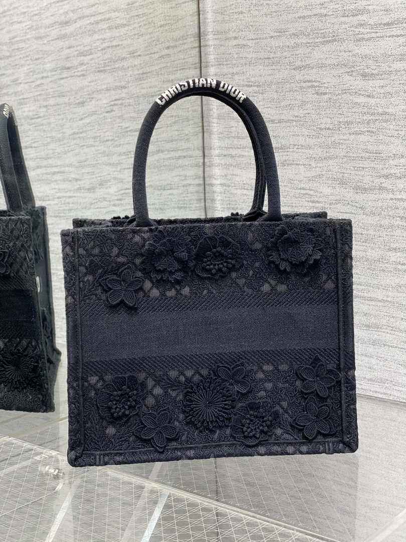 Dior Small Book Tote M1265 Toile de Jouy Embroidery M3535