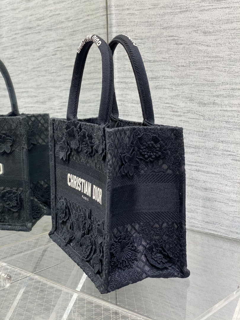 Dior Small Book Tote M1265 Toile de Jouy Embroidery M3535