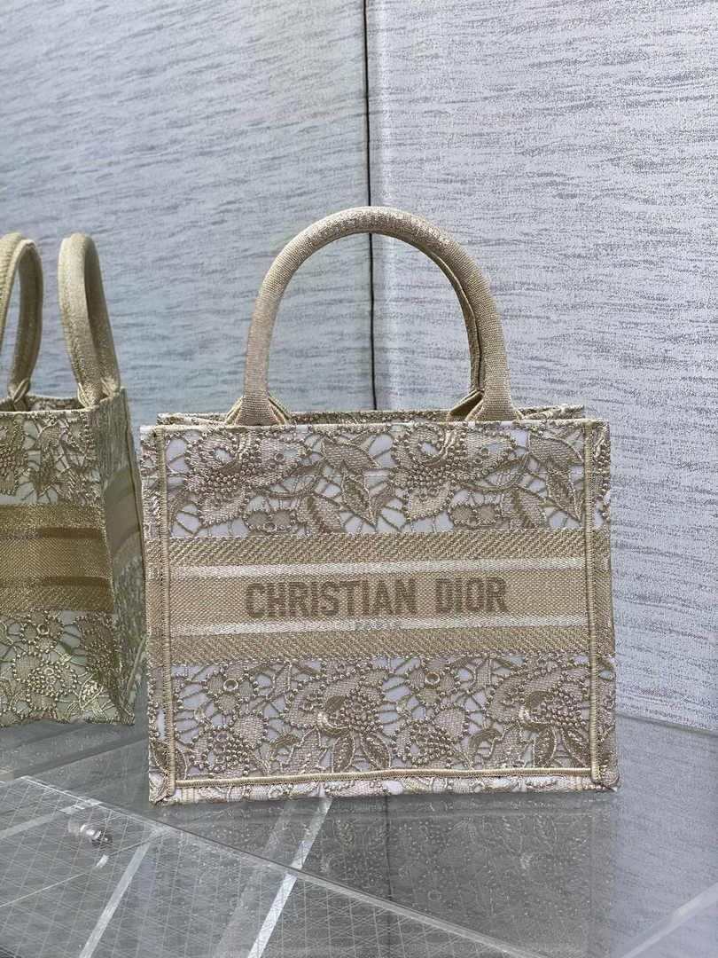 Dior Small Book Tote M1265 Toile de Jouy Embroidery M3540