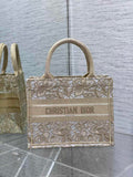 Dior Small Book Tote M1265 Toile de Jouy Embroidery M3540