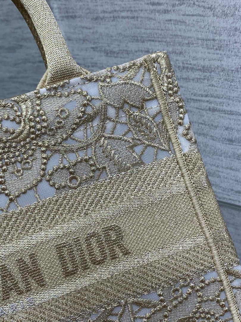 Dior Small Book Tote M1265 Toile de Jouy Embroidery M3540