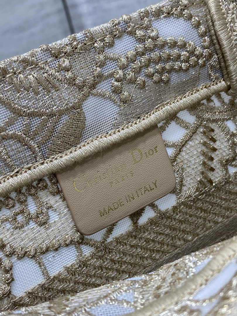 Dior Small Book Tote M1265 Toile de Jouy Embroidery M3540
