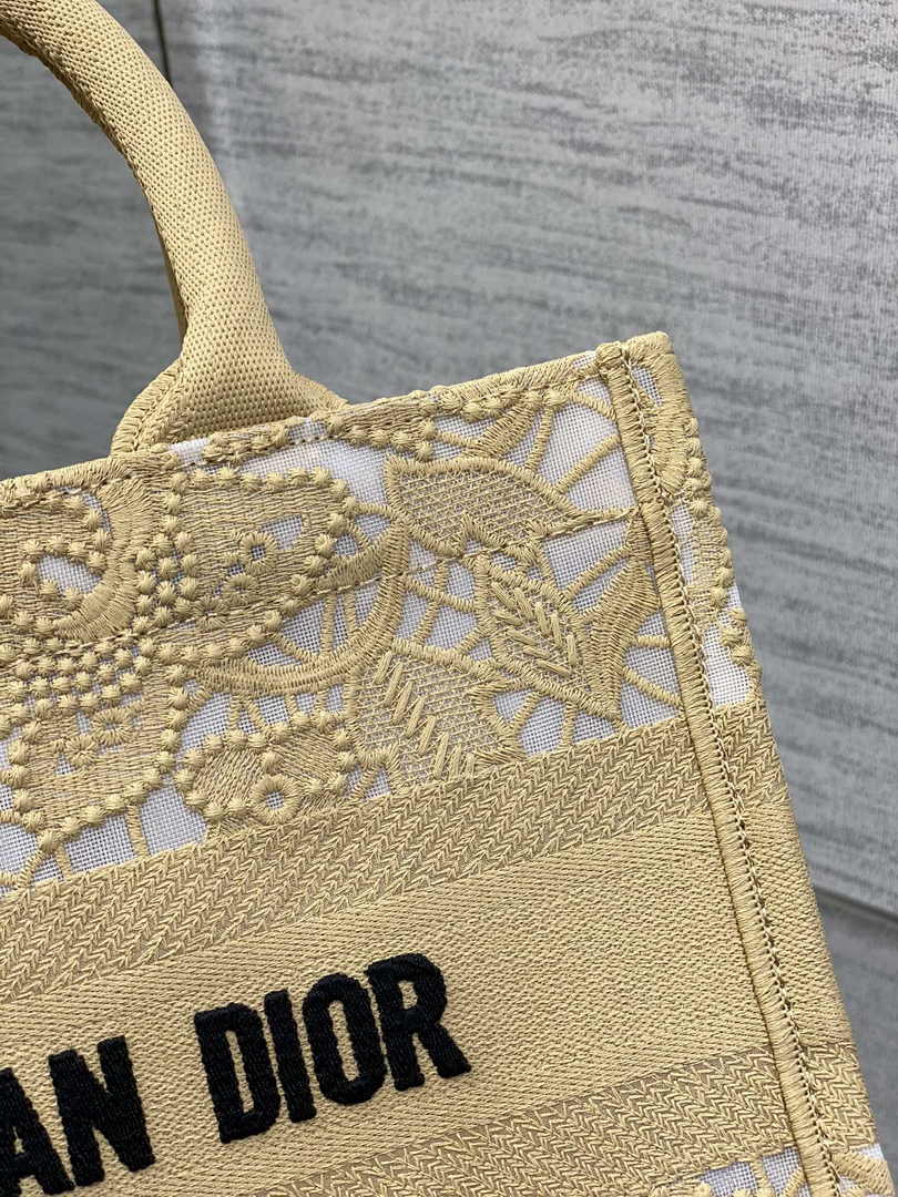 Dior Small Book Tote M1265 Toile de Jouy Embroidery M3541