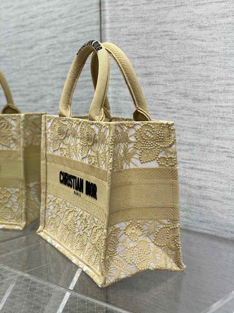 Dior Small Book Tote M1265 Toile de Jouy Embroidery M3541