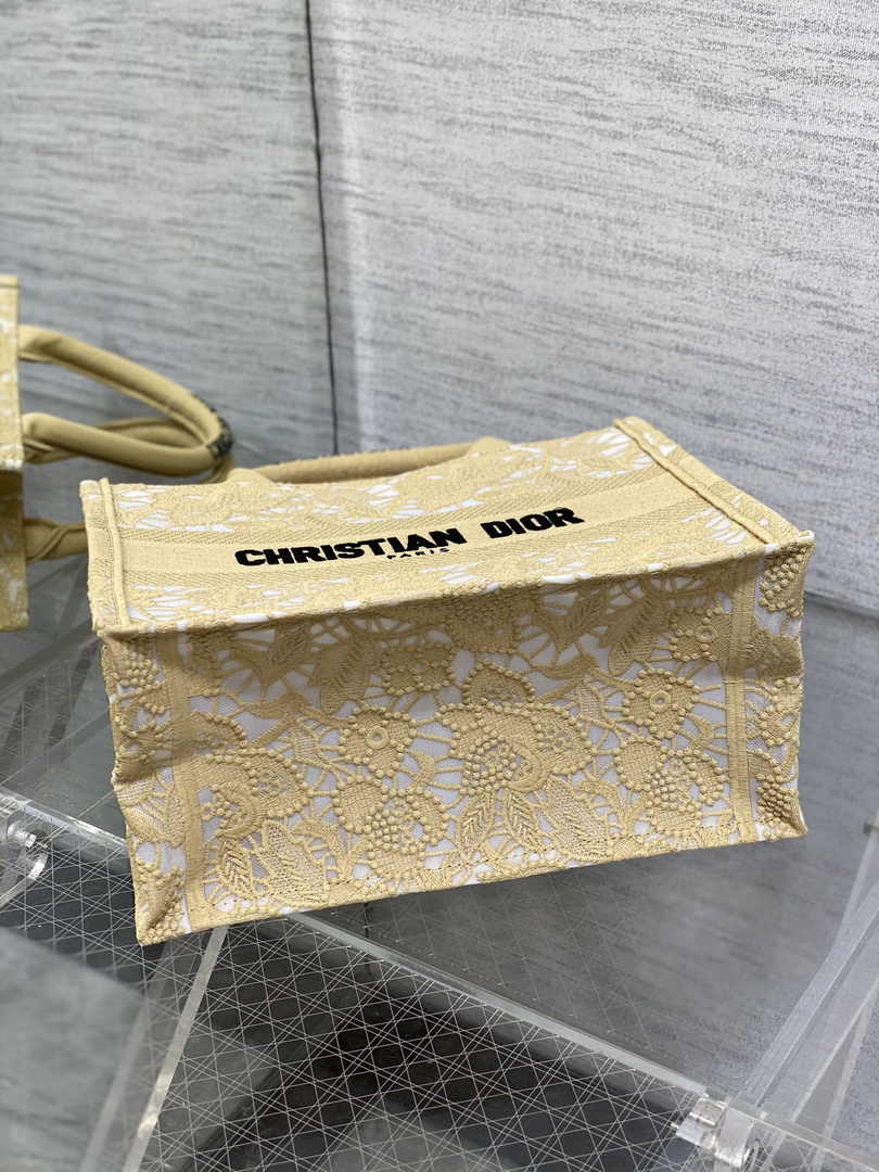 Dior Small Book Tote M1265 Toile de Jouy Embroidery M3541