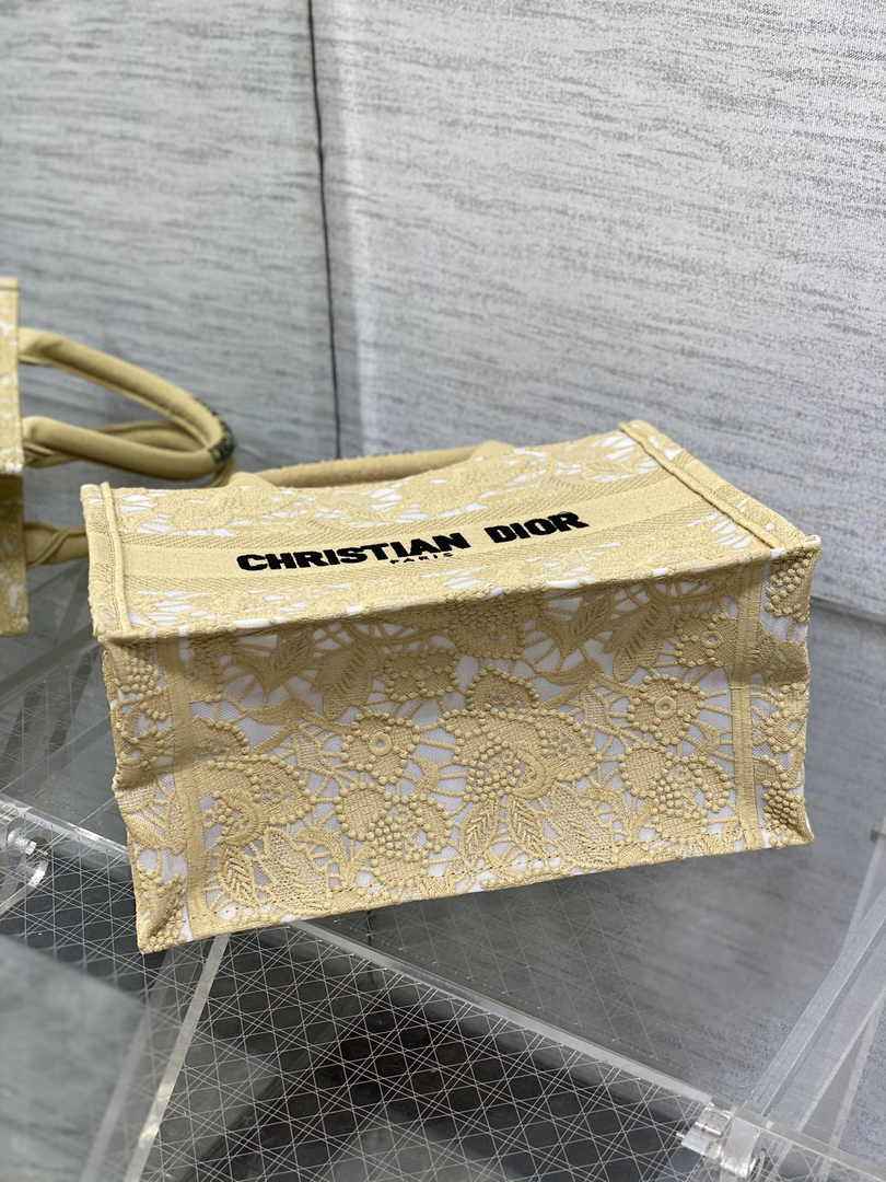 Dior Small Book Tote M1265 Toile de Jouy Embroidery M3541