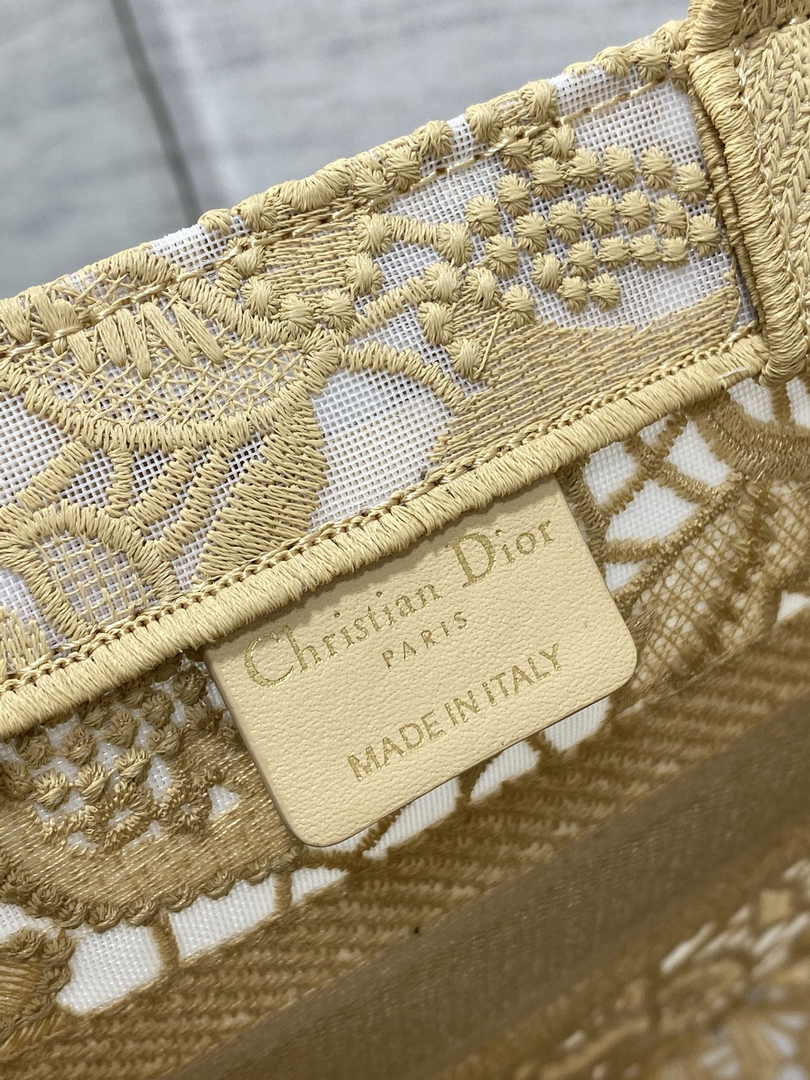 Dior Small Book Tote M1265 Toile de Jouy Embroidery M3541