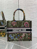 Dior Small Book Tote M1265 Toile de Jouy Embroidery M3547