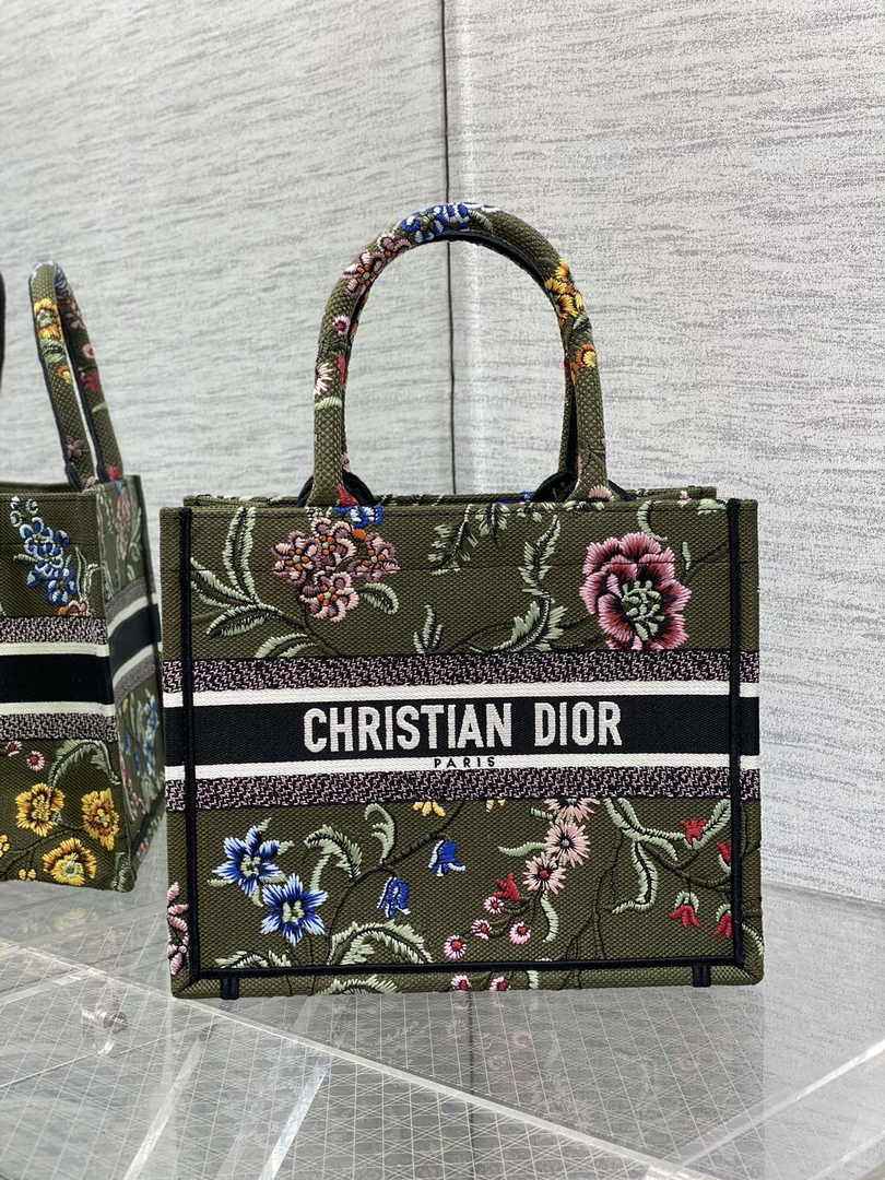 Dior Small Book Tote M1265 Toile de Jouy Embroidery M3547
