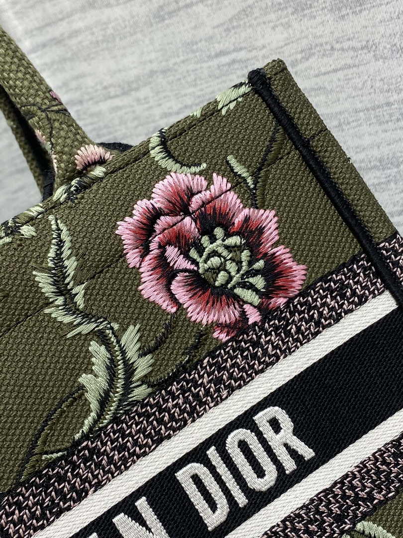 Dior Small Book Tote M1265 Toile de Jouy Embroidery M3547