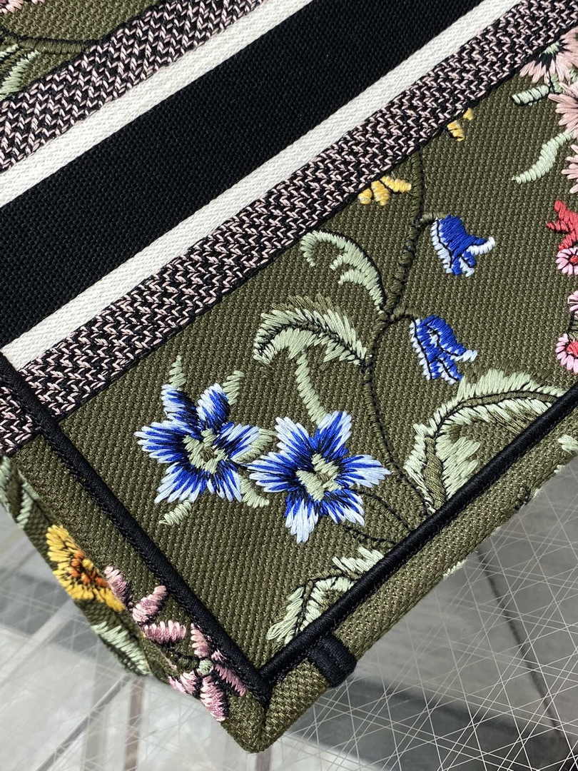 Dior Small Book Tote M1265 Toile de Jouy Embroidery M3547
