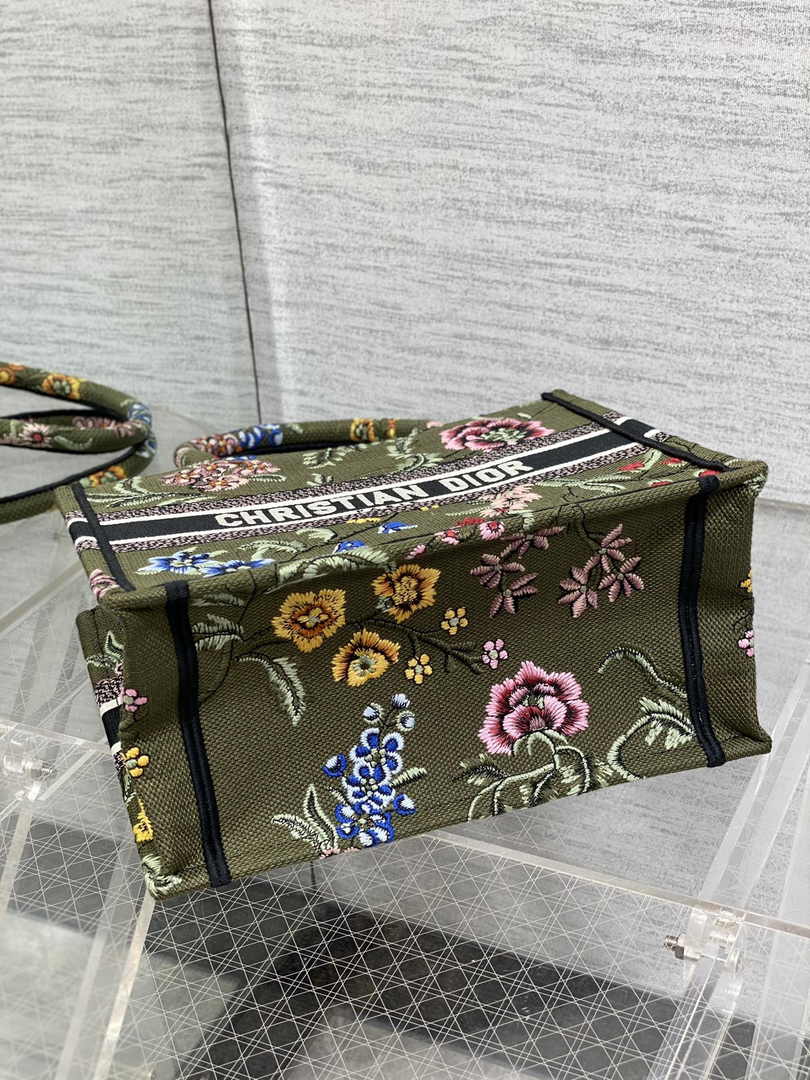 Dior Small Book Tote M1265 Toile de Jouy Embroidery M3547