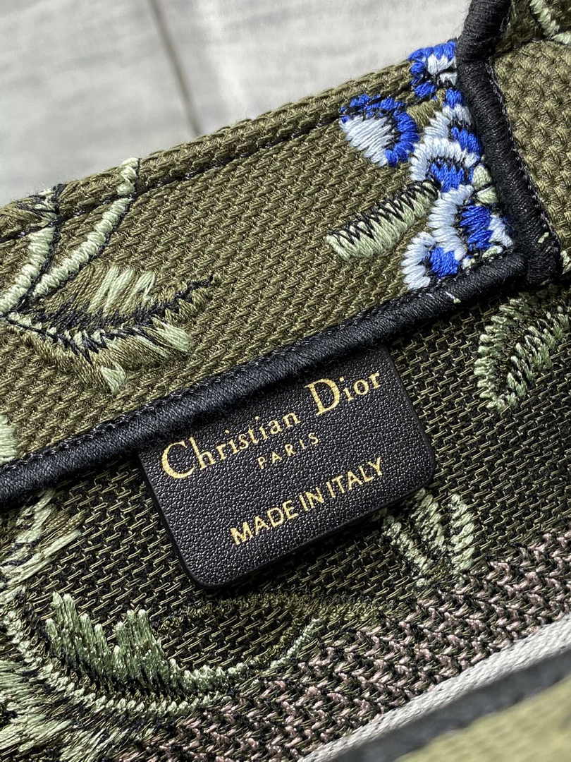 Dior Small Book Tote M1265 Toile de Jouy Embroidery M3547