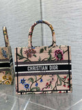 Dior Small Book Tote M1265 Toile de Jouy Embroidery M3548