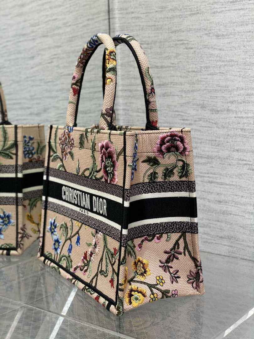 Dior Small Book Tote M1265 Toile de Jouy Embroidery M3548