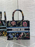 Dior Small Book Tote M1265 Toile de Jouy Embroidery M3549