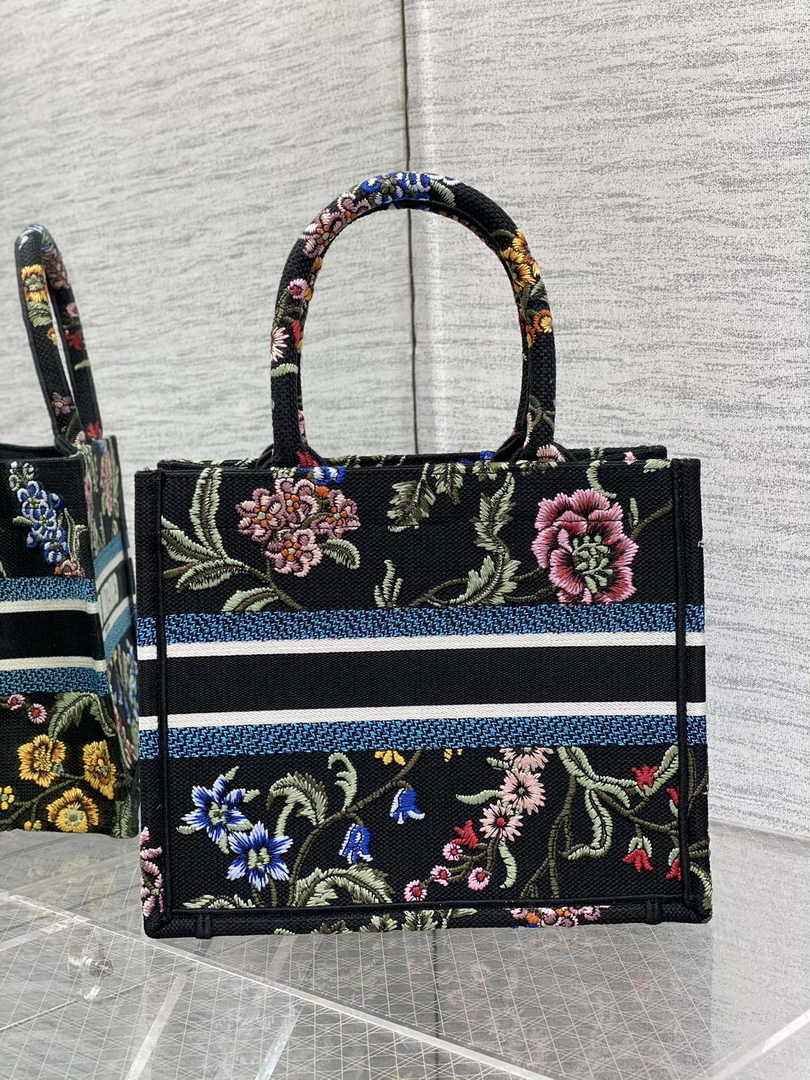 Dior Small Book Tote M1265 Toile de Jouy Embroidery M3549