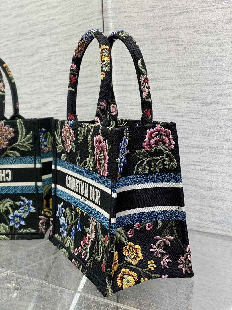 Dior Small Book Tote M1265 Toile de Jouy Embroidery M3549