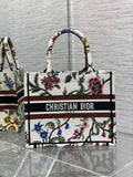 Dior Small Book Tote M1265 Toile de Jouy Embroidery M3550