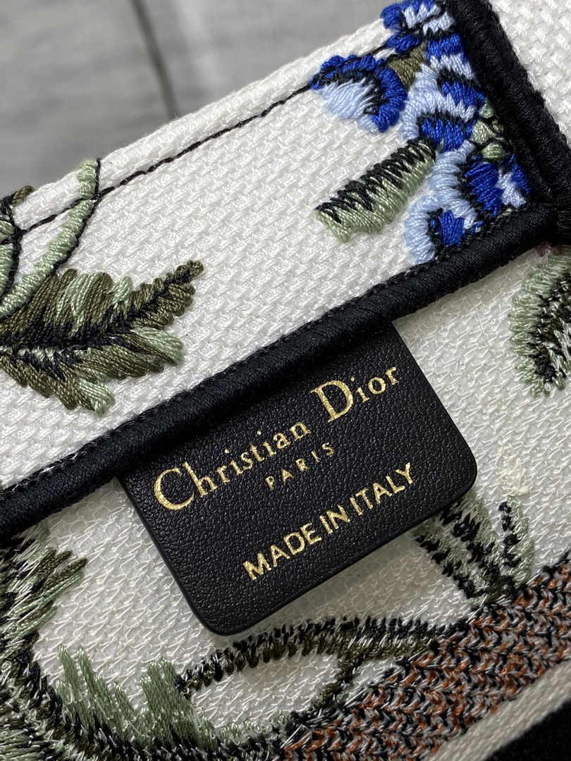 Dior Small Book Tote M1265 Toile de Jouy Embroidery M3550