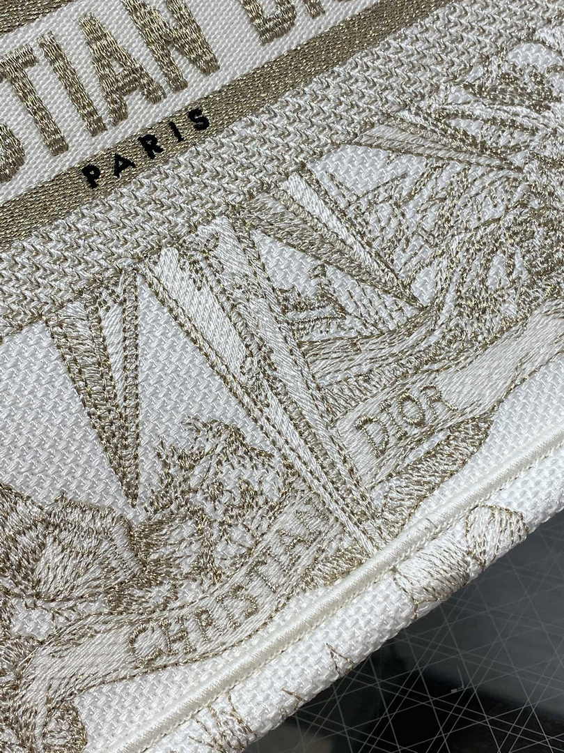 Dior Small Book Tote M1265 Toile de Jouy Embroidery M3523