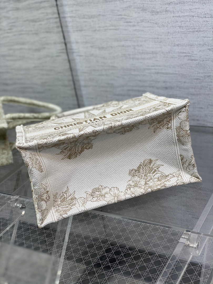 Dior Small Book Tote M1265 Toile de Jouy Embroidery M3523