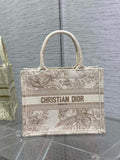 Dior Small Book Tote M1265 Toile de Jouy Embroidery M3528