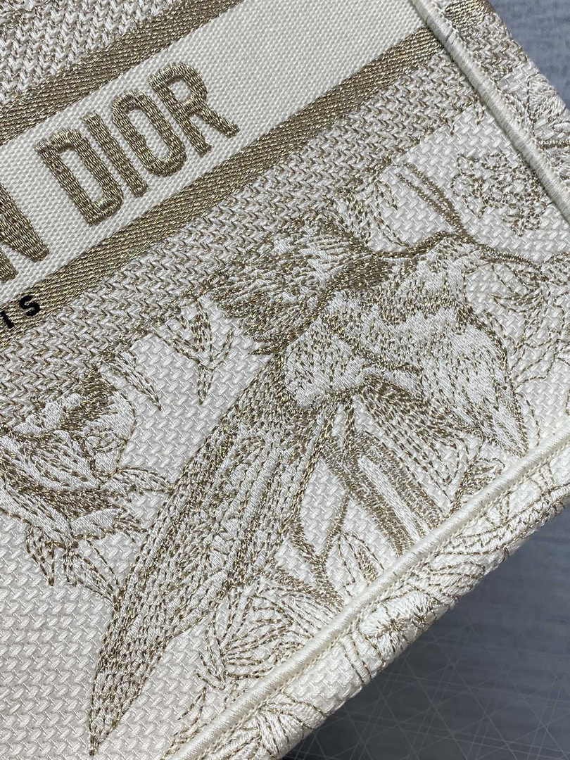 Dior Small Book Tote M1265 Toile de Jouy Embroidery M3528
