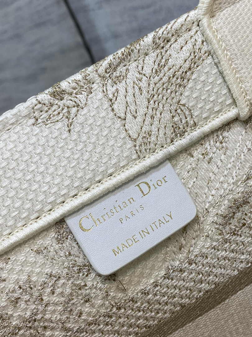 Dior Small Book Tote M1265 Toile de Jouy Embroidery M3528