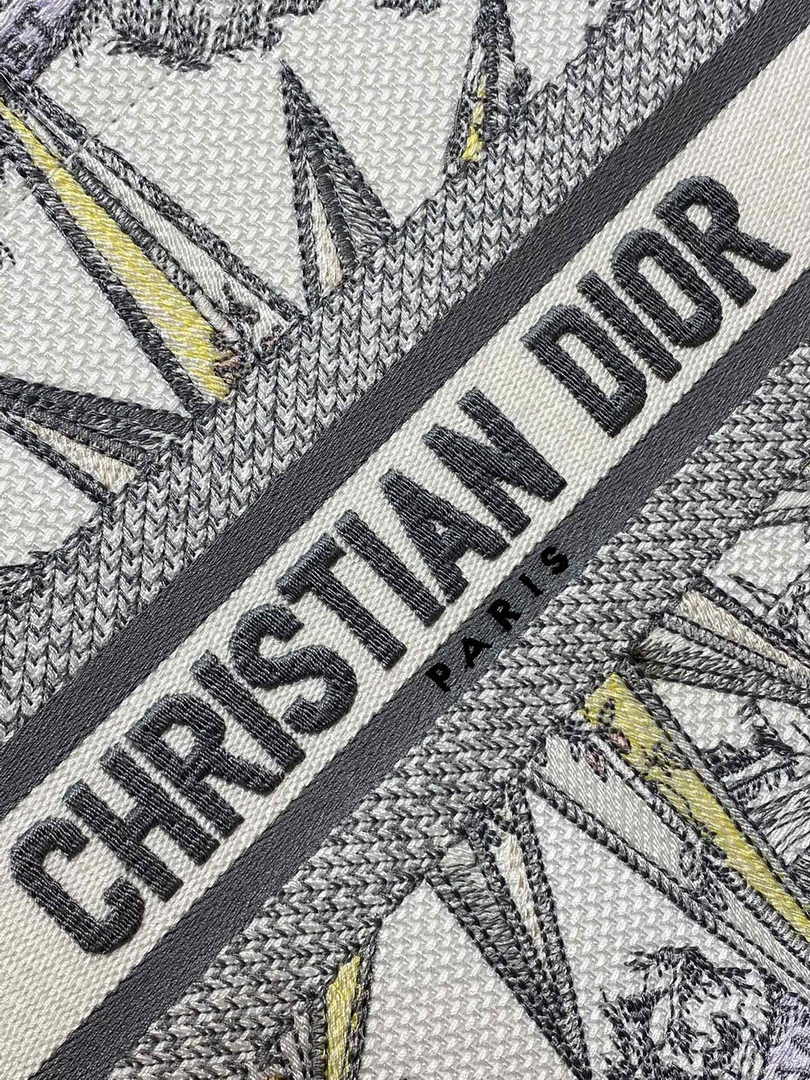 Dior Small Book Tote M1265 Toile de Jouy Embroidery M3524