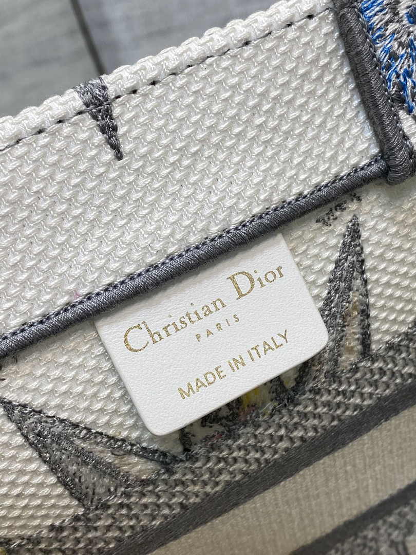 Dior Small Book Tote M1265 Toile de Jouy Embroidery M3524