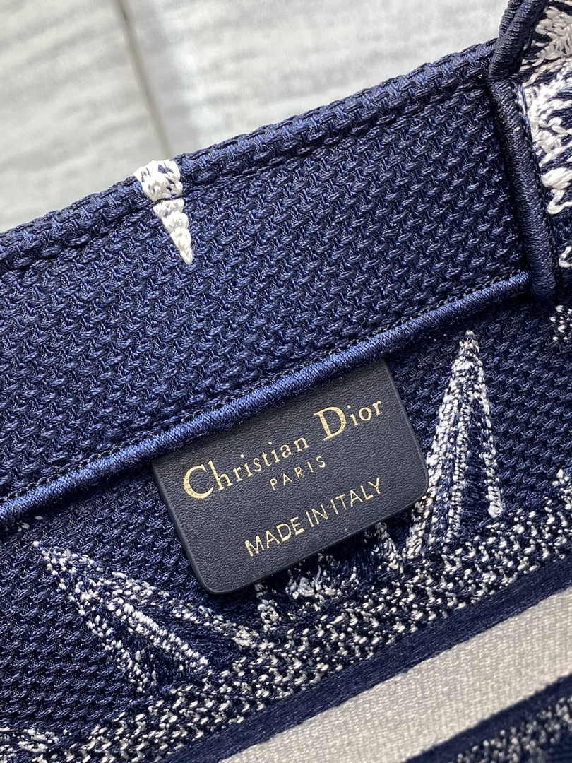 Dior Small Book Tote M1265 Toile de Jouy Embroidery M3525