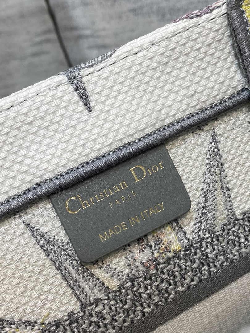 Dior Small Book Tote M1265 Toile de Jouy Embroidery M3527