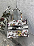 Dior Small Book Tote M1265 Toile de Jouy Embroidery M3551