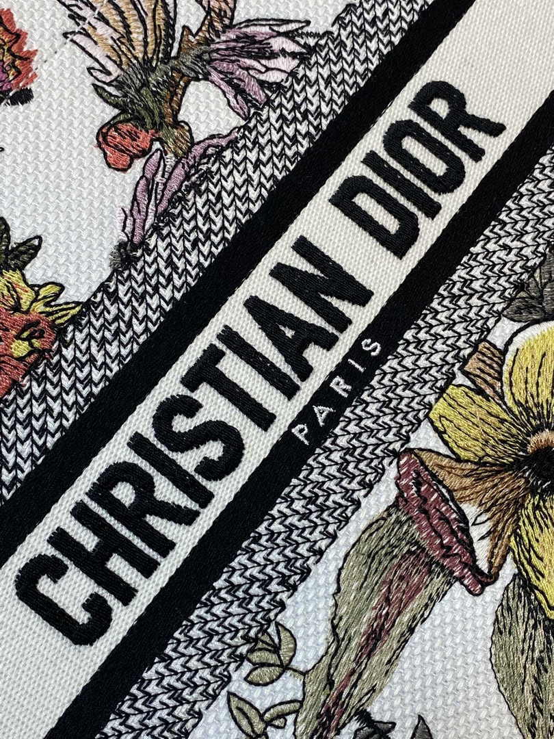 Dior Small Book Tote M1265 Toile de Jouy Embroidery M3551