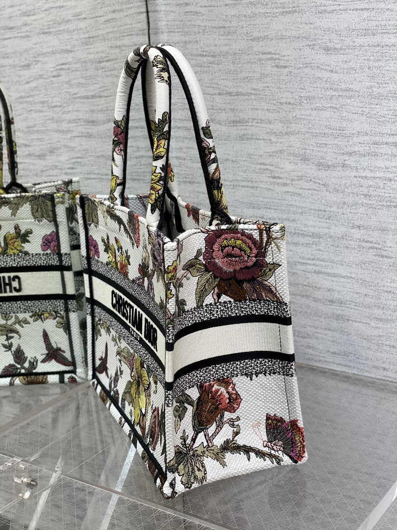 Dior Small Book Tote M1265 Toile de Jouy Embroidery M3551 - Default Title - View 3