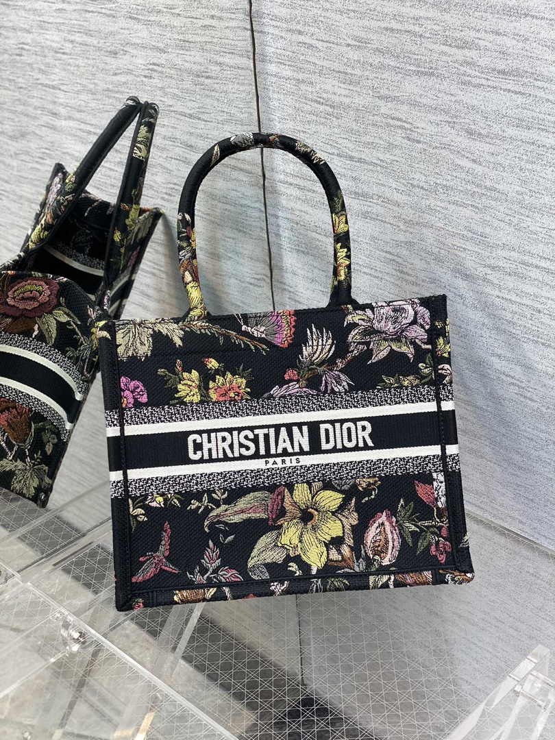 Dior Small Book Tote M1265 Toile de Jouy Embroidery M3553 - Default Title - View 1