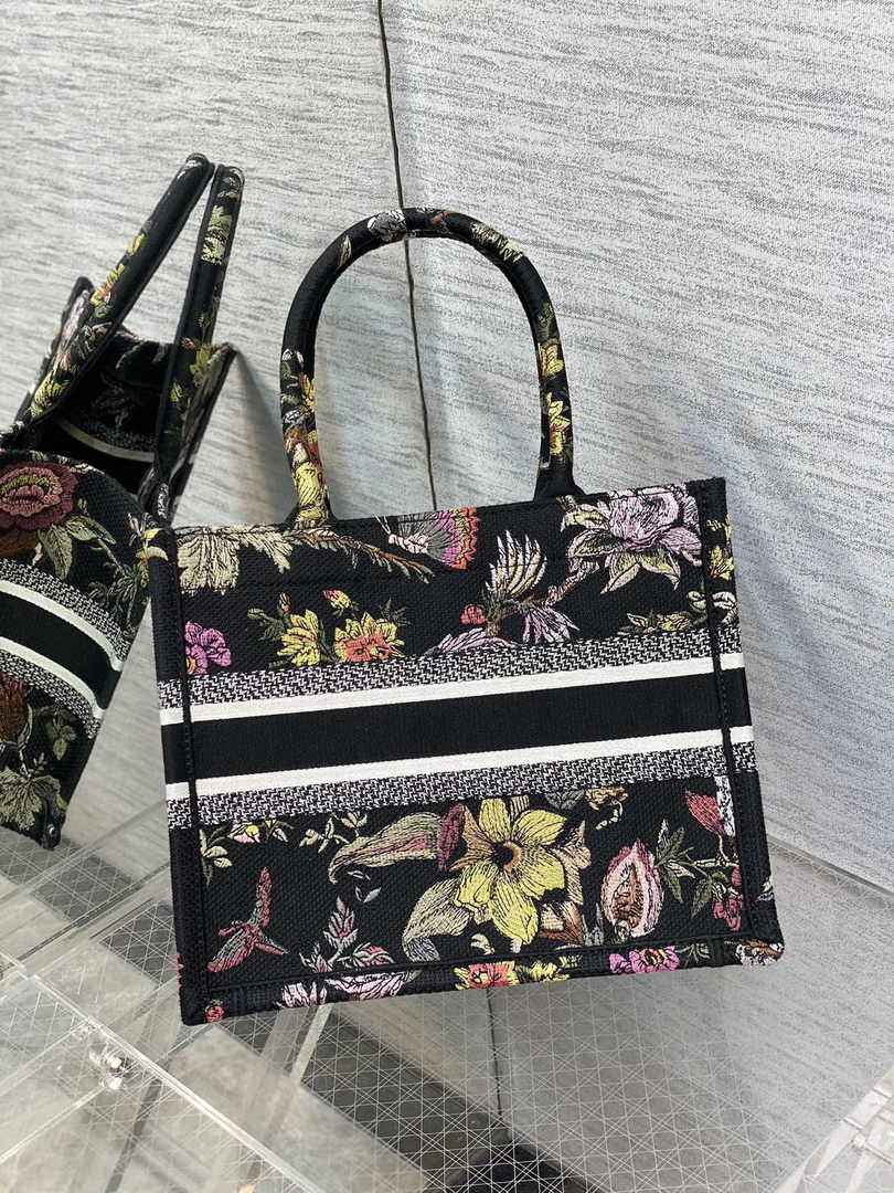 Dior Small Book Tote M1265 Toile de Jouy Embroidery M3553