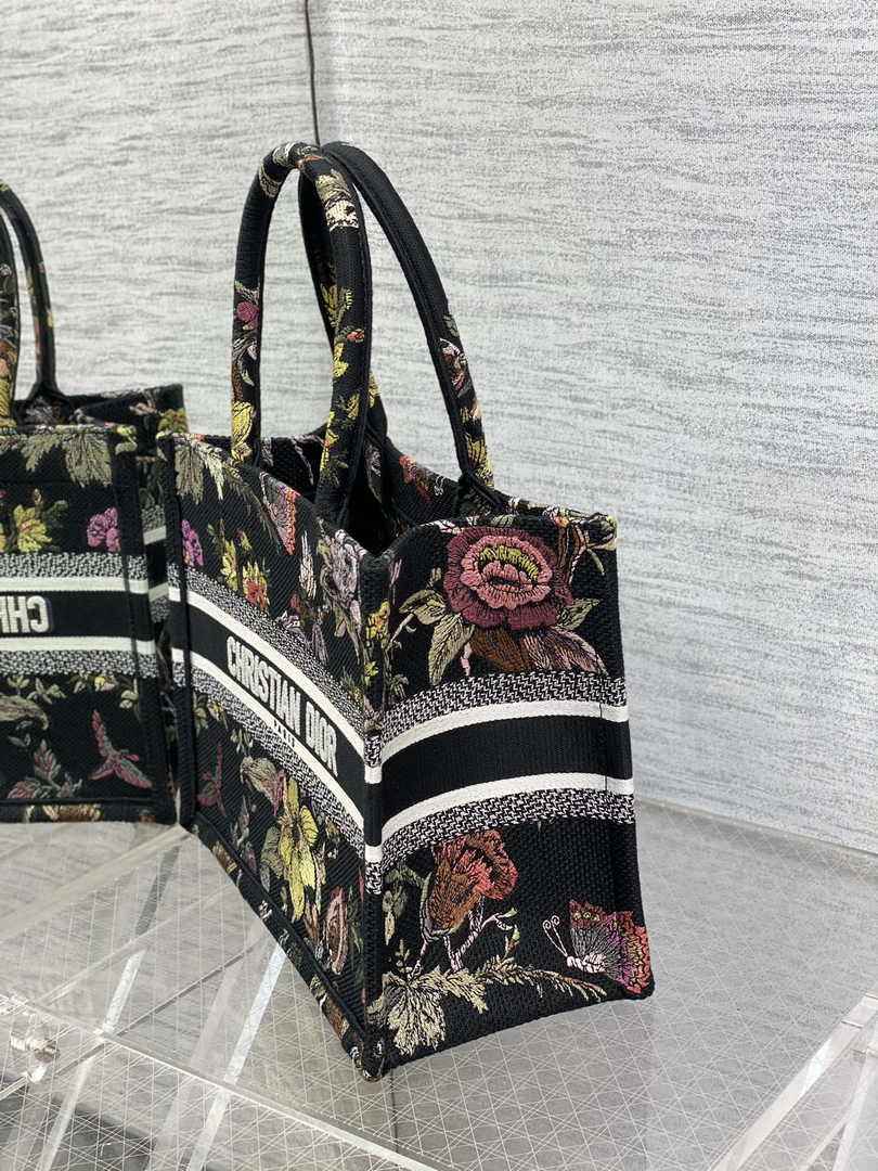 Dior Small Book Tote M1265 Toile de Jouy Embroidery M3553