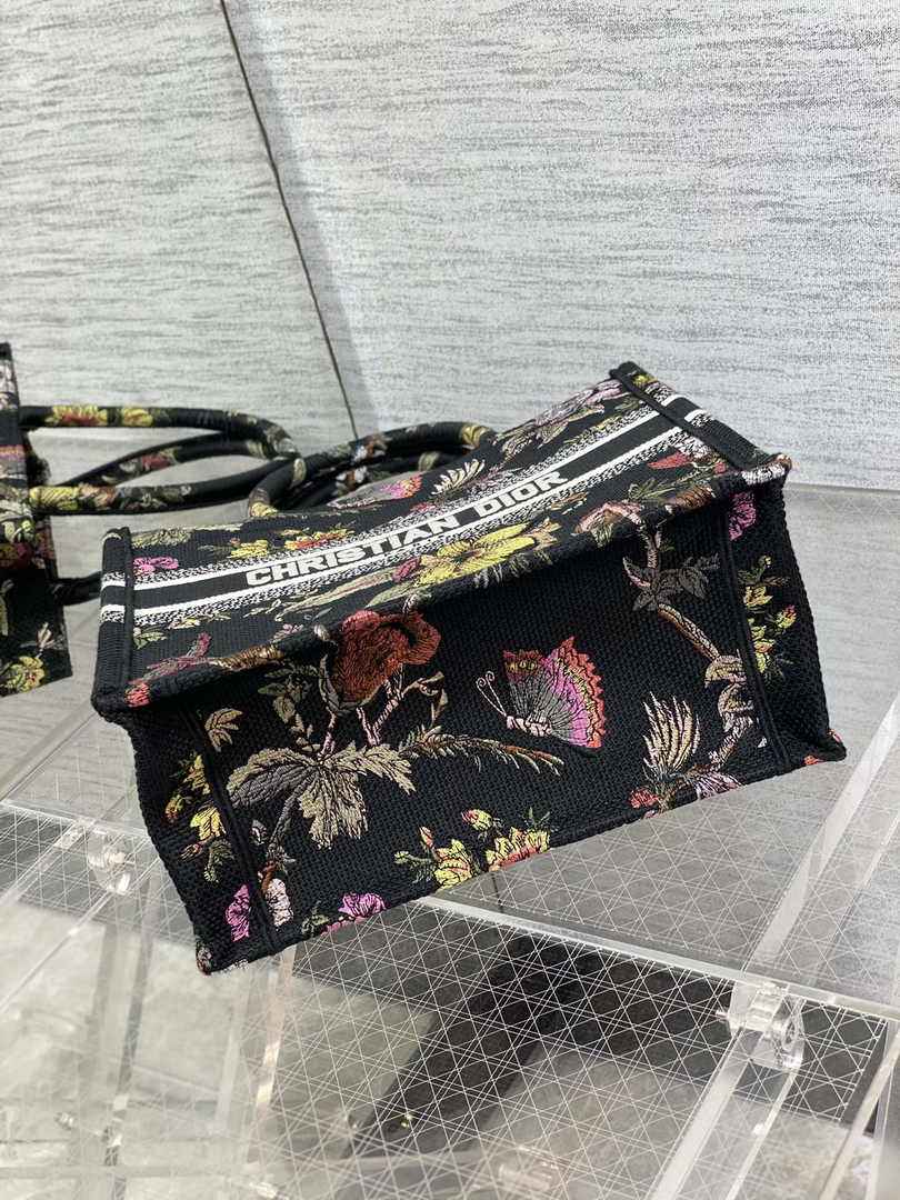 Dior Small Book Tote M1265 Toile de Jouy Embroidery M3553