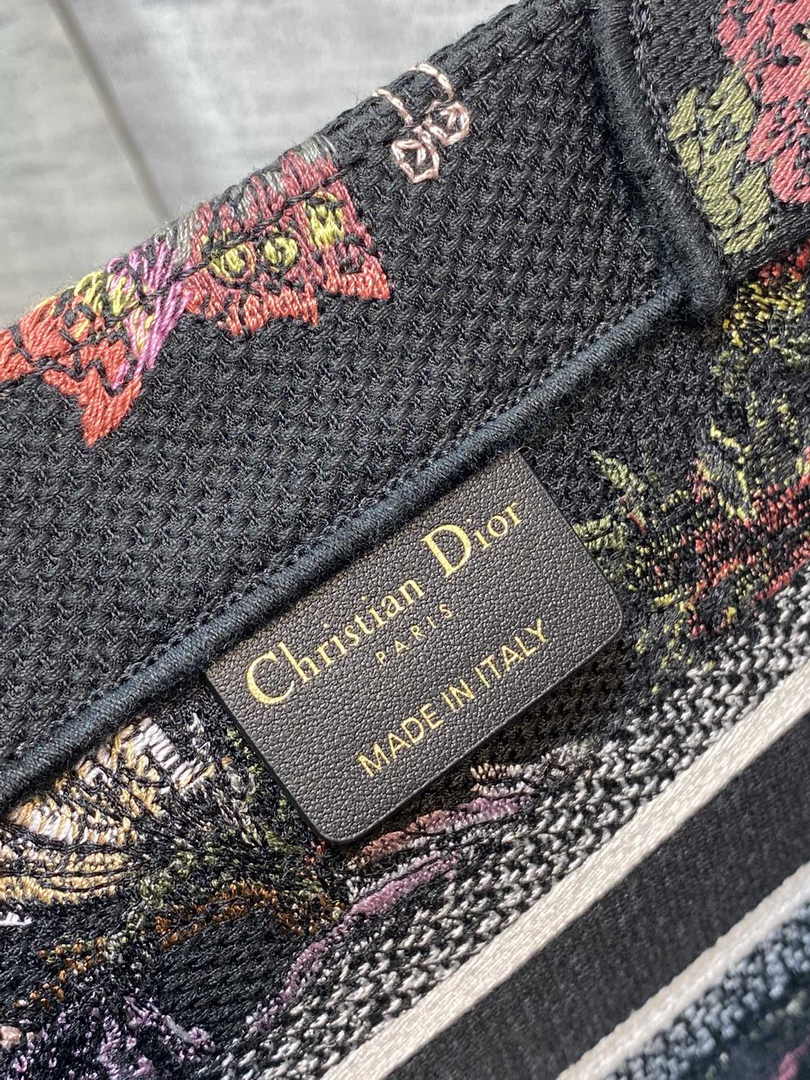 Dior Small Book Tote M1265 Toile de Jouy Embroidery M3553