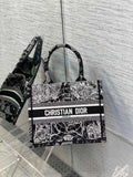 Dior Small Book Tote M1265 Toile de Jouy Embroidery M3564