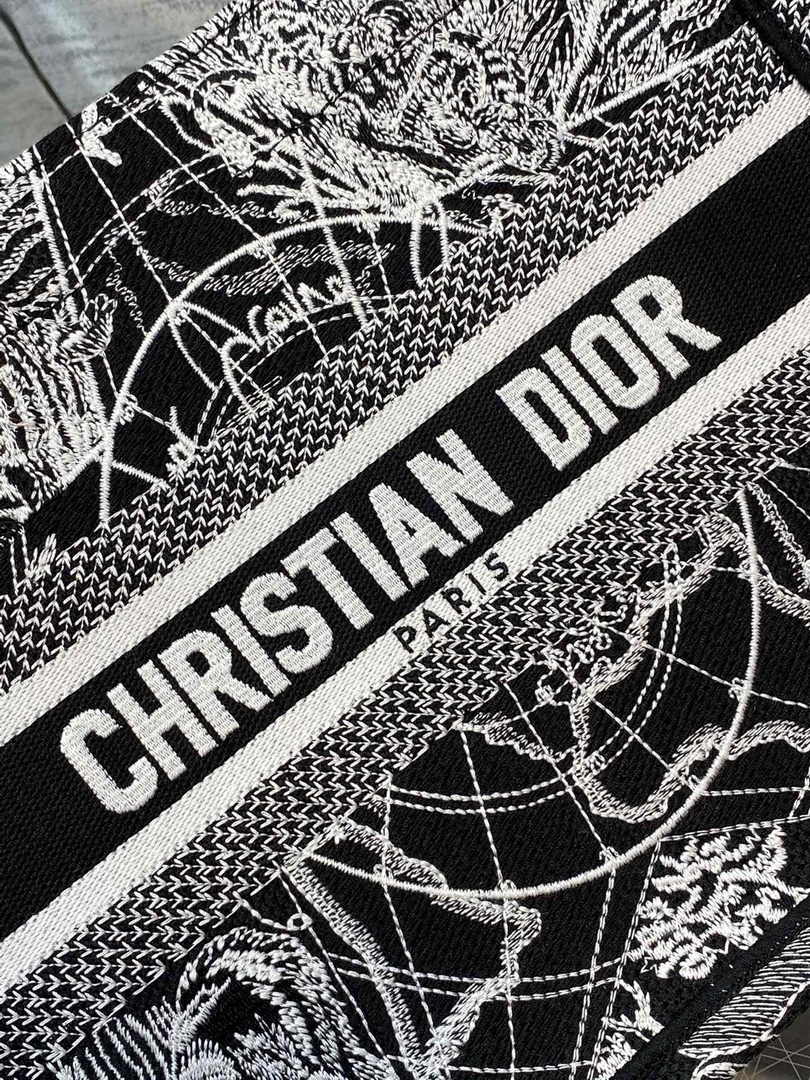 Dior Small Book Tote M1265 Toile de Jouy Embroidery M3564